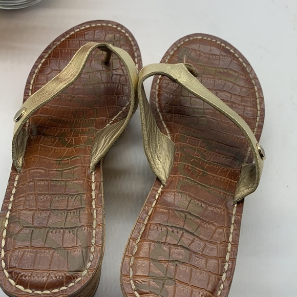 Sam Edelman Gold Cork Wedge Sandal Sz 8.5. MCW0654D - Picture 8 of 10